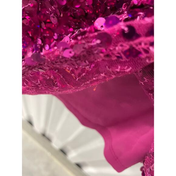 Wild Fable Women’s Tank Lined Sequin Dress Back tie up Side zipper Pink XXL - Picture 5 of 7